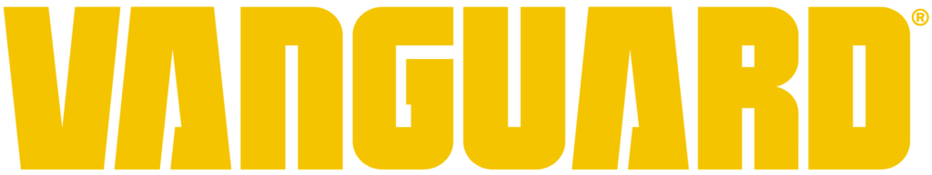 Yellow 'Vanguard' logo on a white background