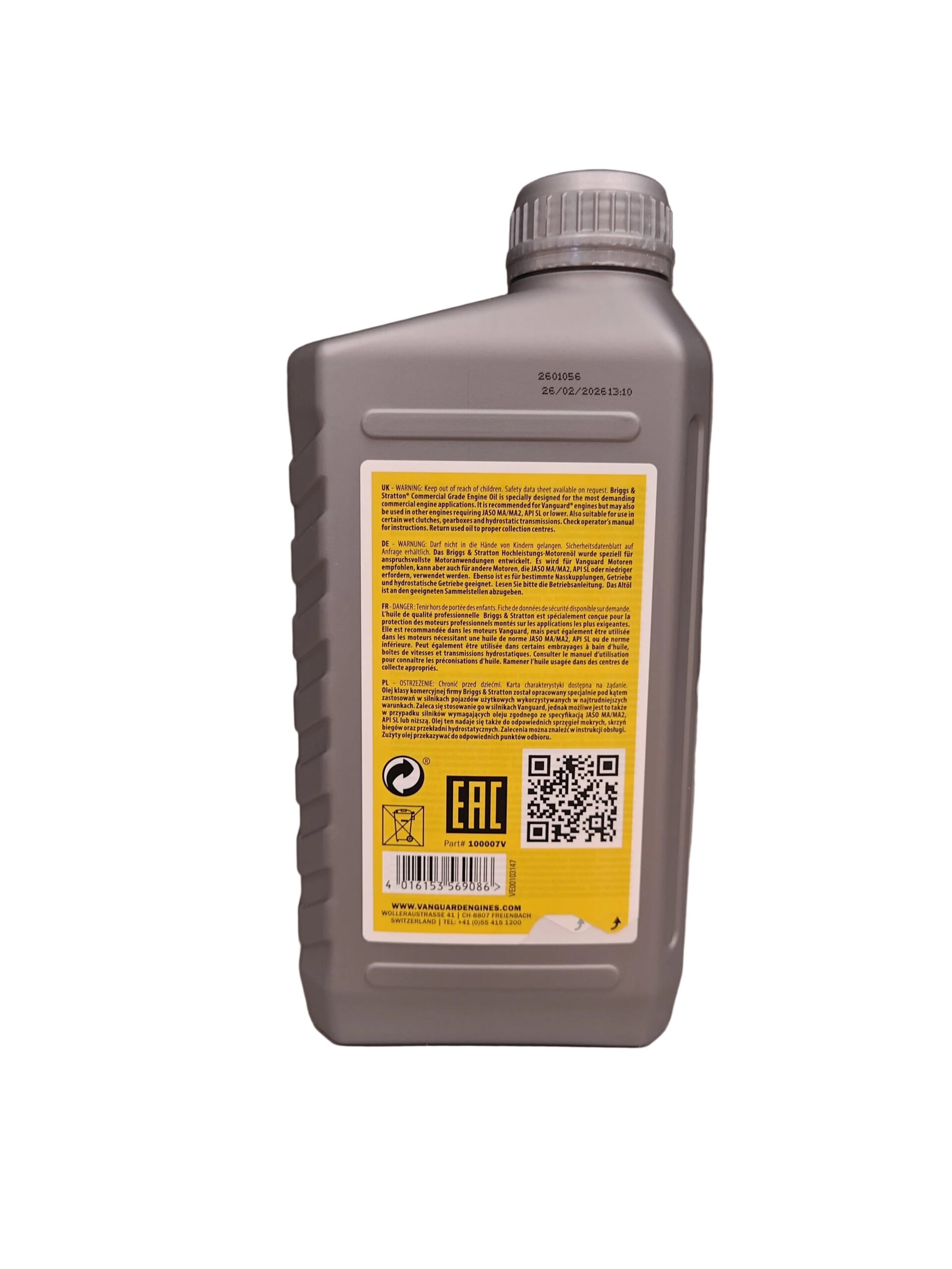 Briggs & Stratton 100007V 1 litre fully synthetic 15W-50 engine oil