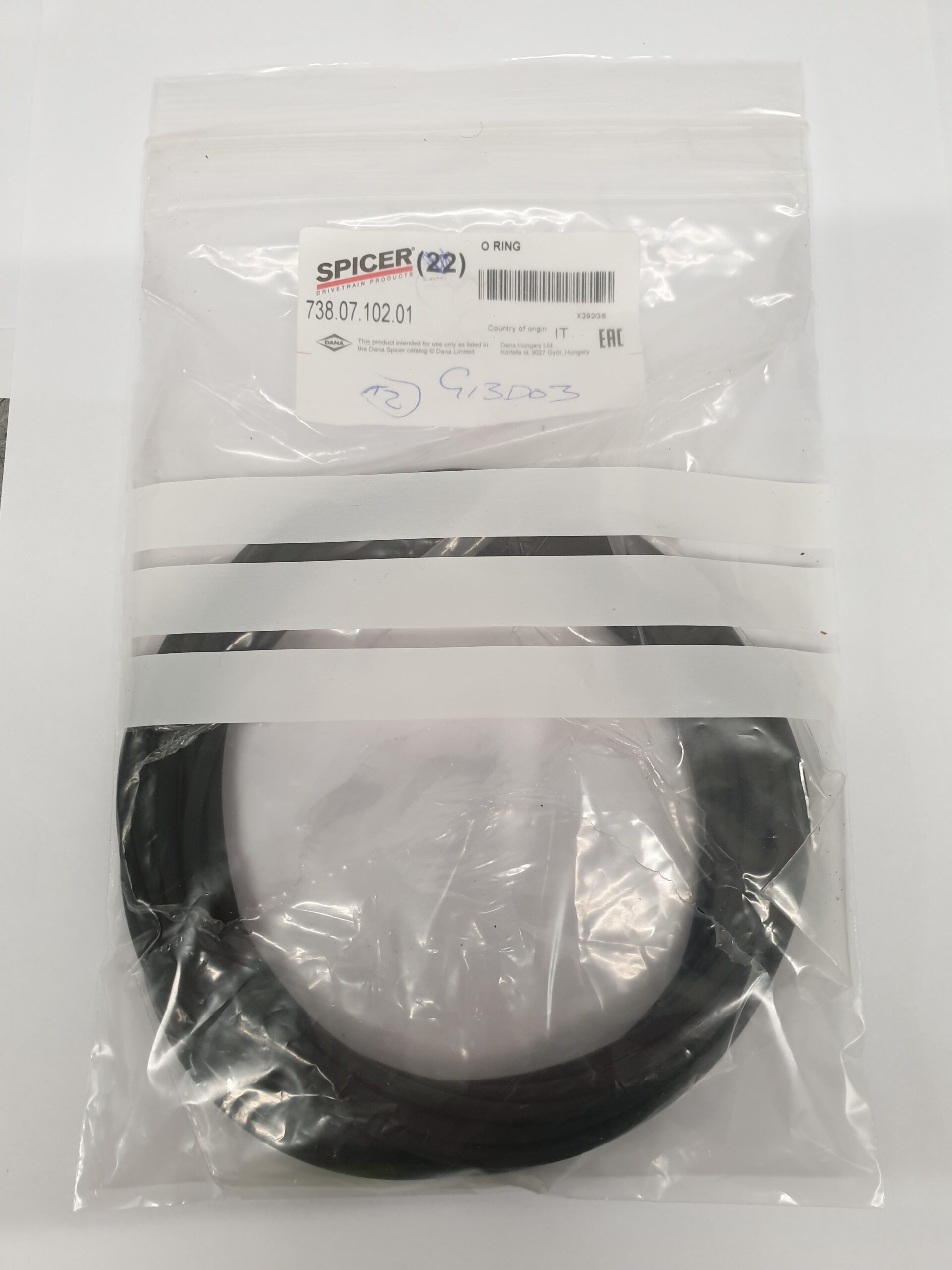 O-RING GENUINE DANA SPICER PARTS D738.0710201 / 738.07.102.01 - Image 2