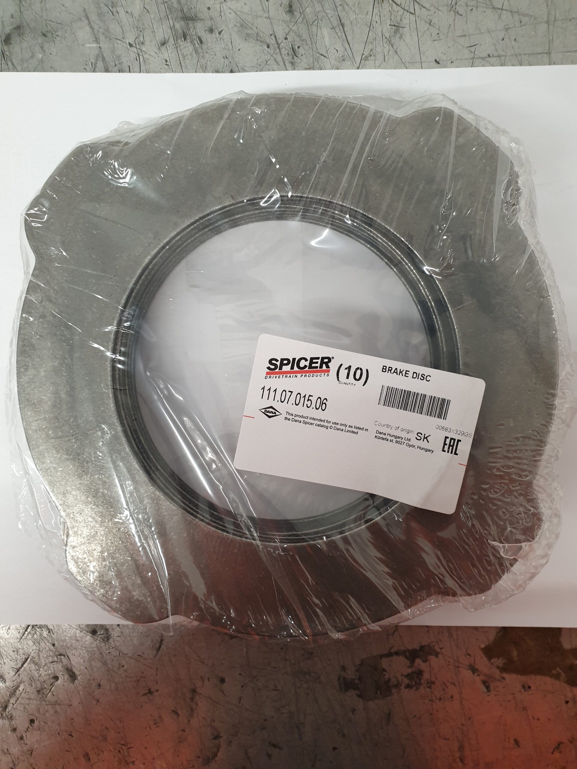BRAKE DISC D111.0701506 DANA SPICER PARTS 111.07.015.06 OEM - Image 2