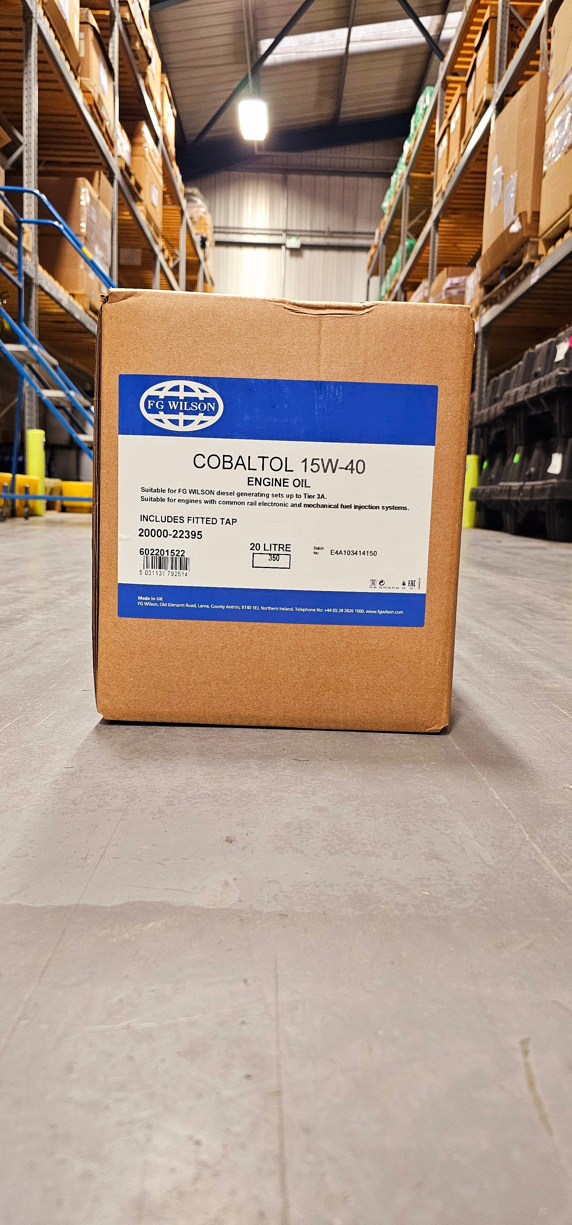 FG WILSON / PERKINS COBALTOL ENGINE OIL 15W-40 20L - Image 4