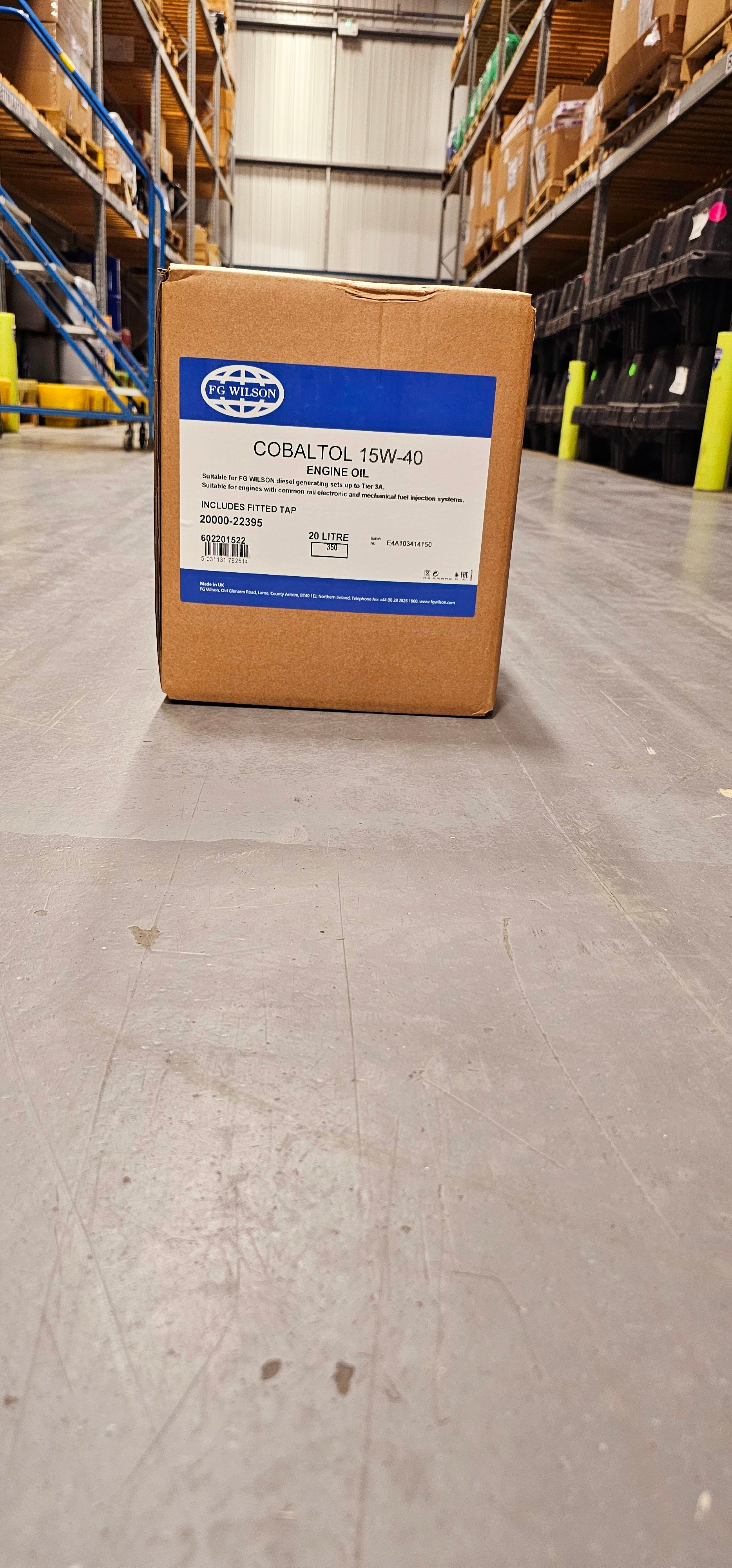 FG WILSON / PERKINS COBALTOL ENGINE OIL 15W-40 20L - Image 5