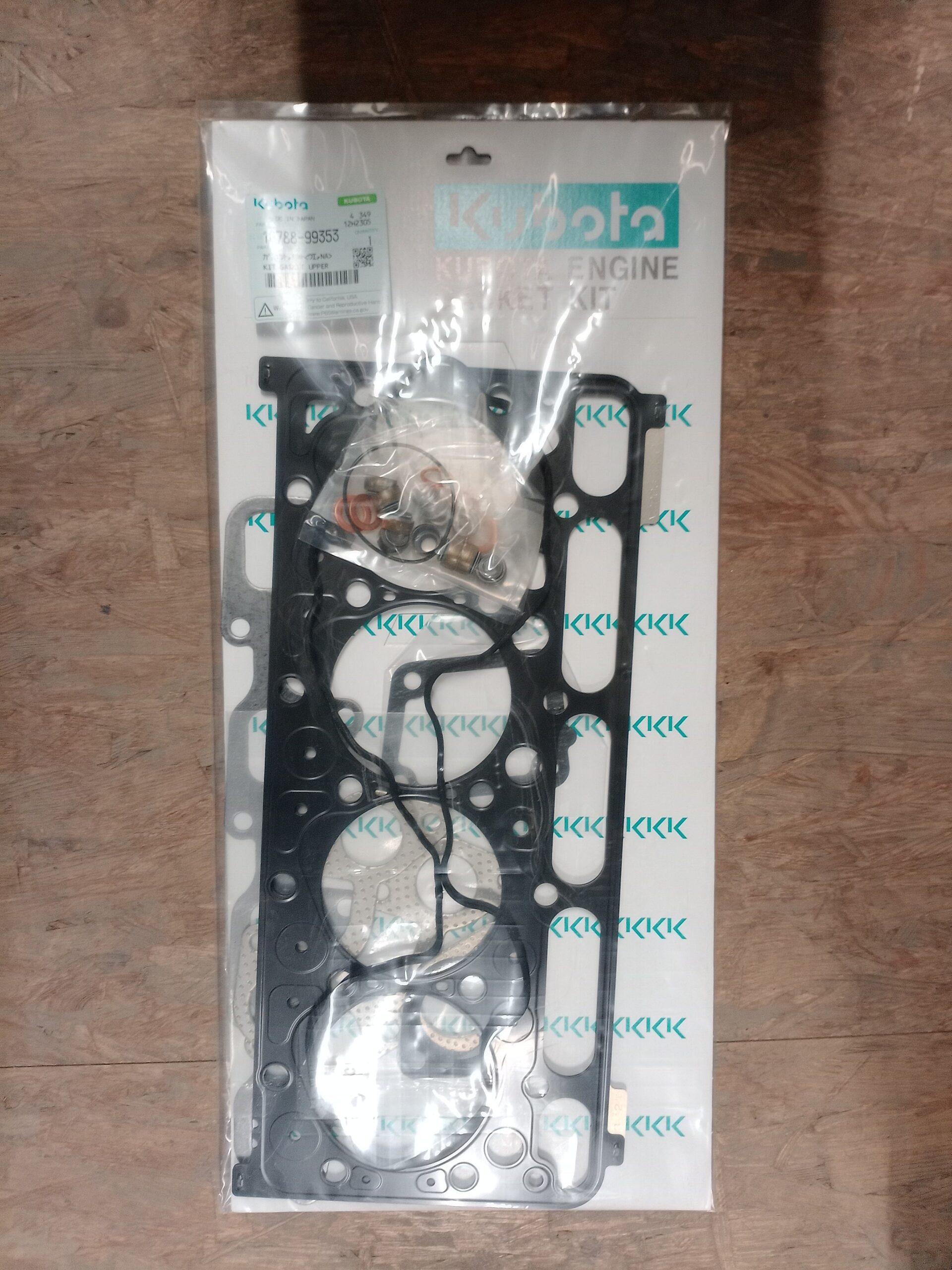 UPPER GASKET KIT COMPLETE GENUINE KUBOTA PARTS 1G78899353 - Image 3