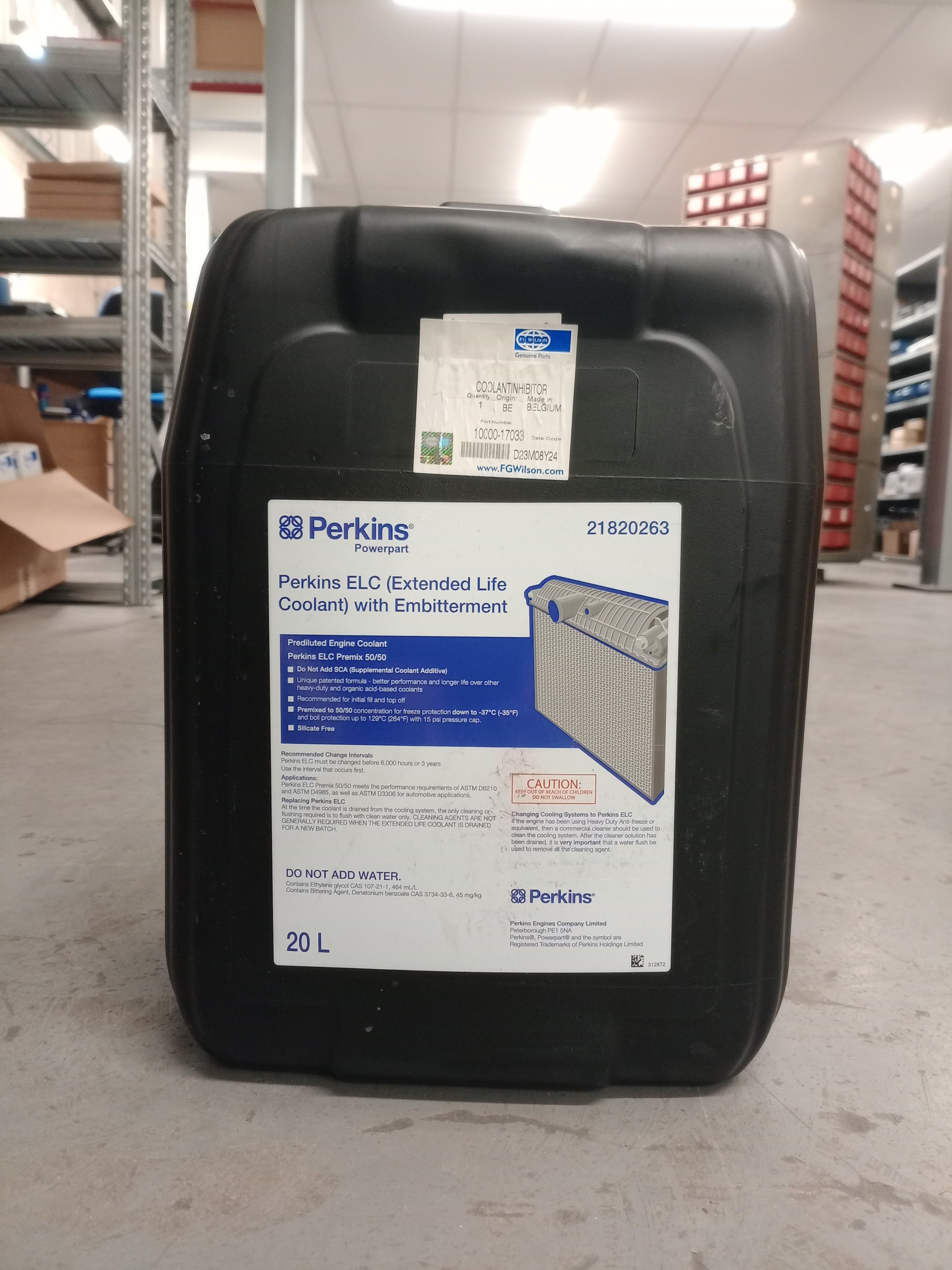 COOLANTINHIBITOR - PERKINS / FG-WILSON 20L Premix 50/50 - Image 2