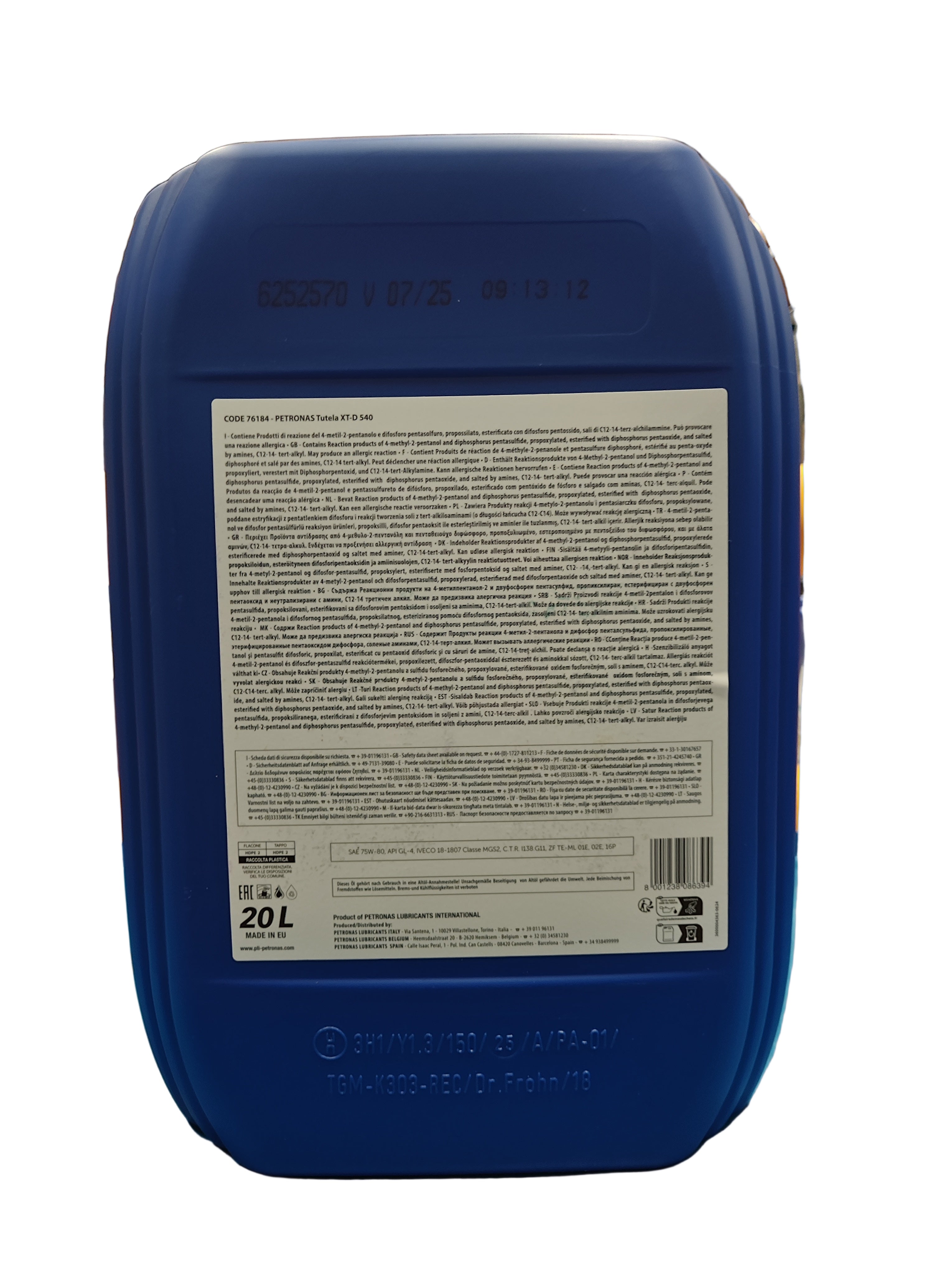 Tutela XT-D 540 75W-80 Gear Oil – 20L - Image 2