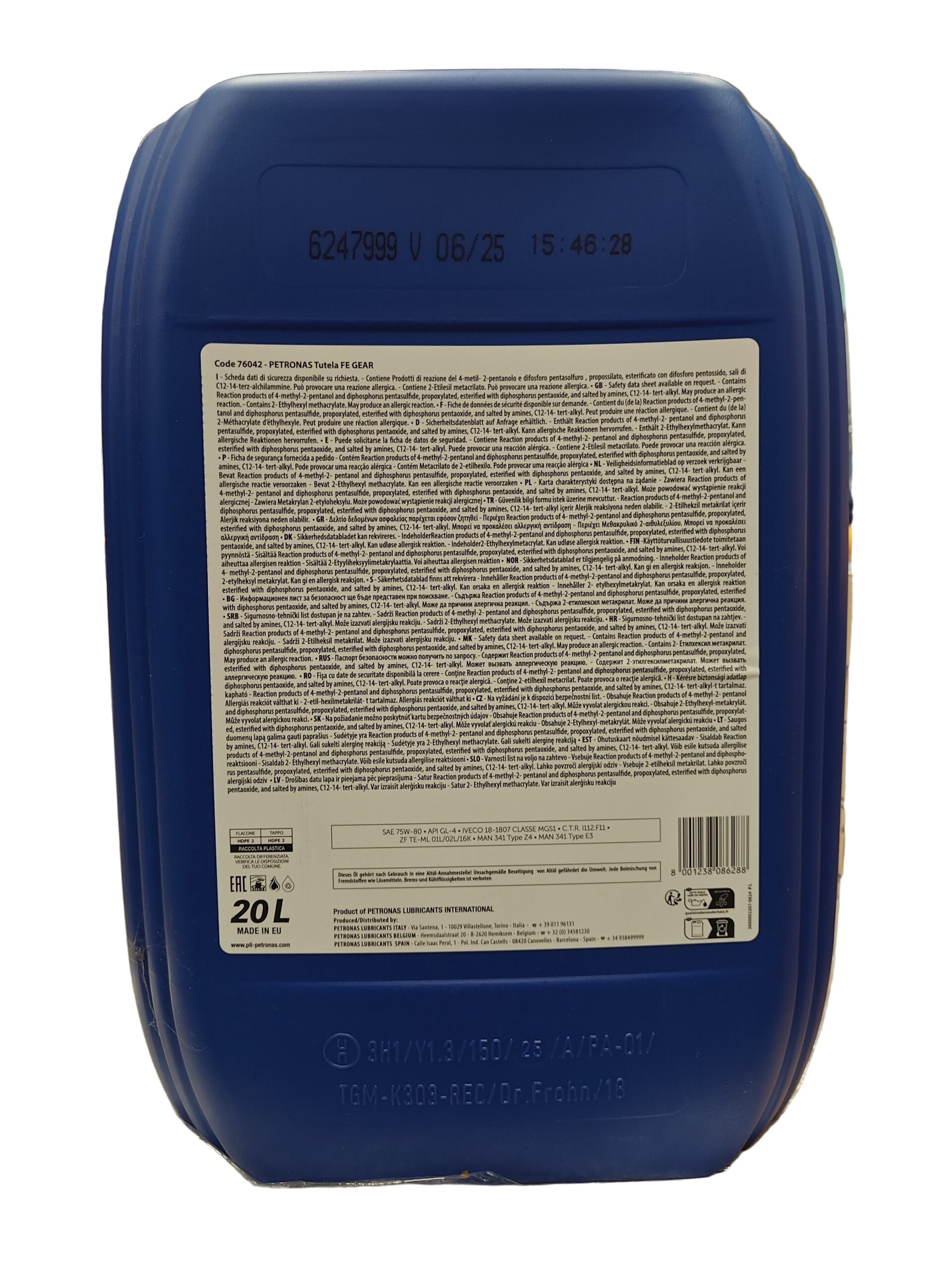 Petronas Tutela FE Gear 75W-80 – 20L - Image 2