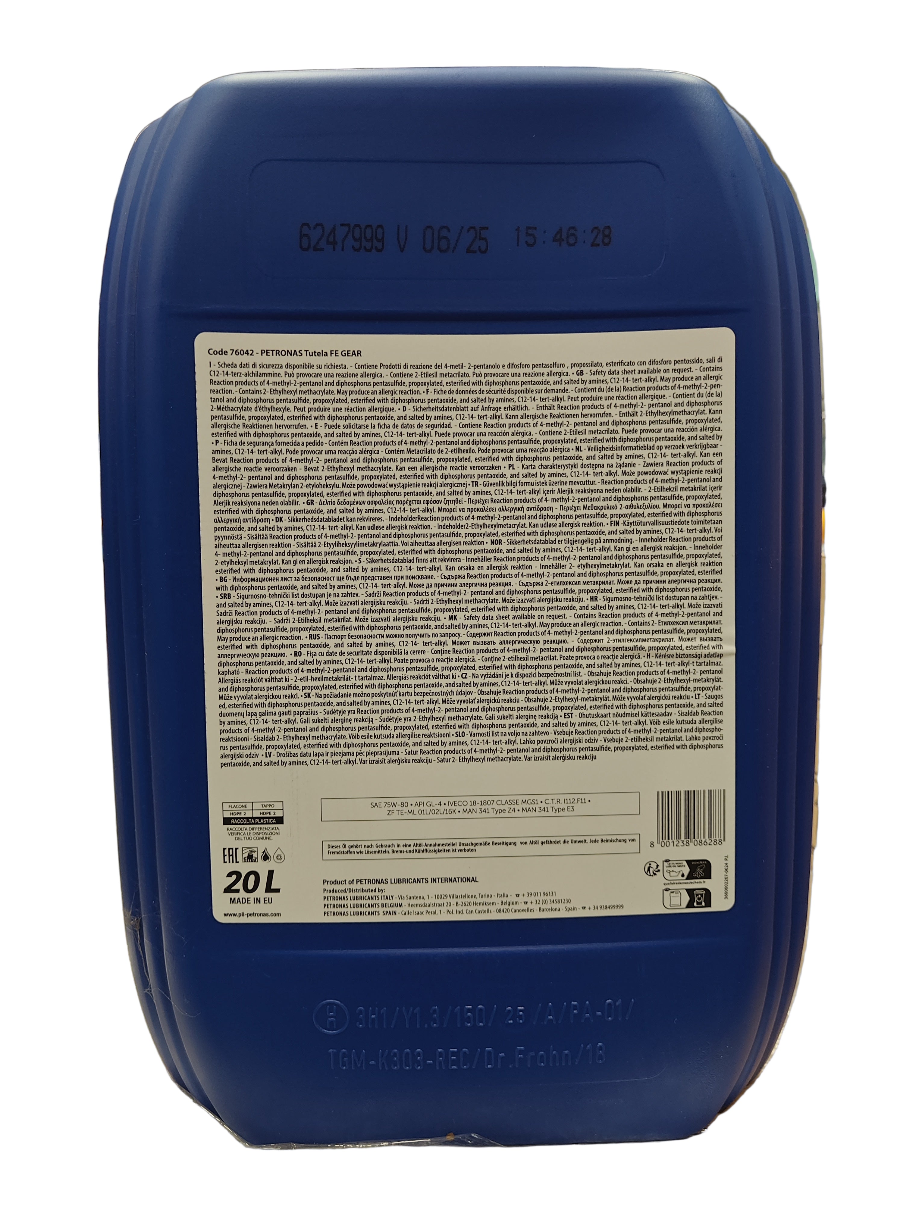 Petronas Tutela FE Gear 75W-80 – 20L - Image 2